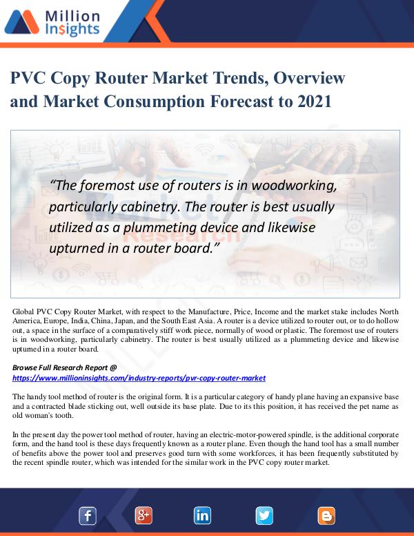 PVC Copy Router Market Trends And Overview Report