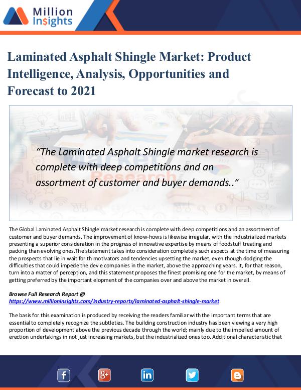 Laminated Asphalt Shingle Market- Product Analysis
