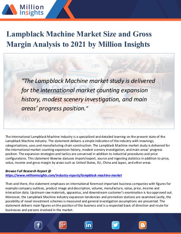 Lampblack Machine Market Size & Gross Margin 2021