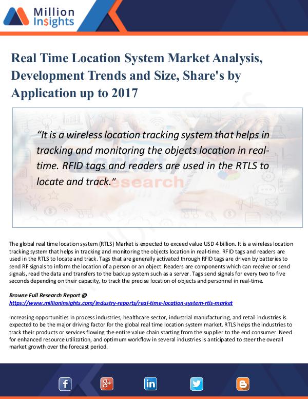 Real Time Location System Market Analysis 2022