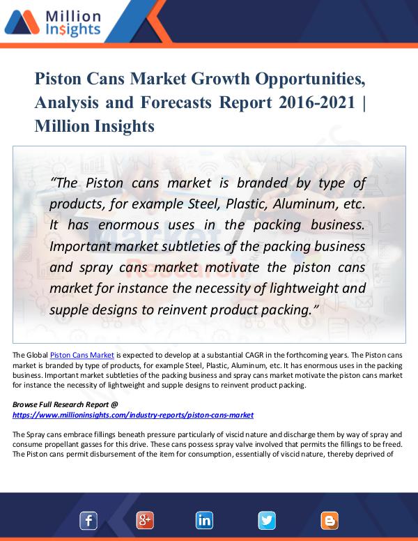 Piston Cans Market Growth and Share's 2021
