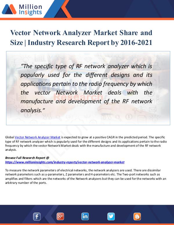 Vector Network Analyzer Market Share and Size 2021