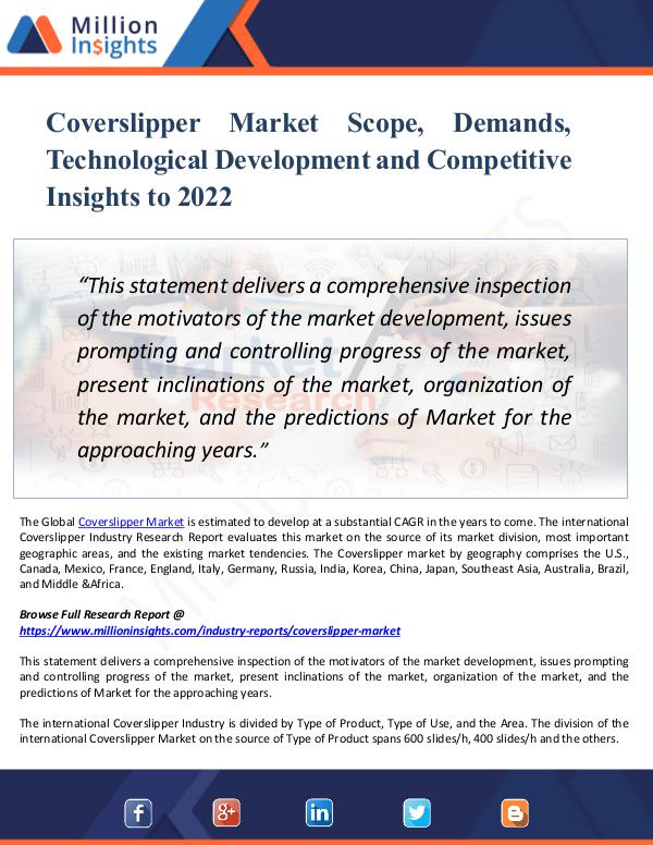 Coverslipper Market Scope, Demands & Technology