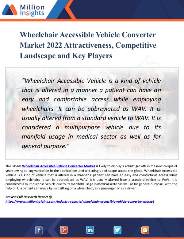 Market New Research Wheelchair Accessible Vehicle Converter Market
