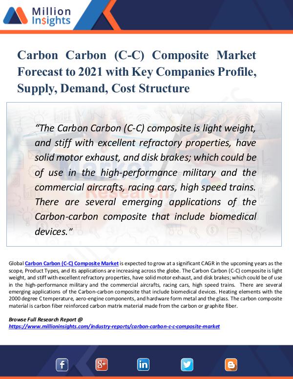 Market New Research Carbon Carbon (C-C) Composite Market Forecast 2021