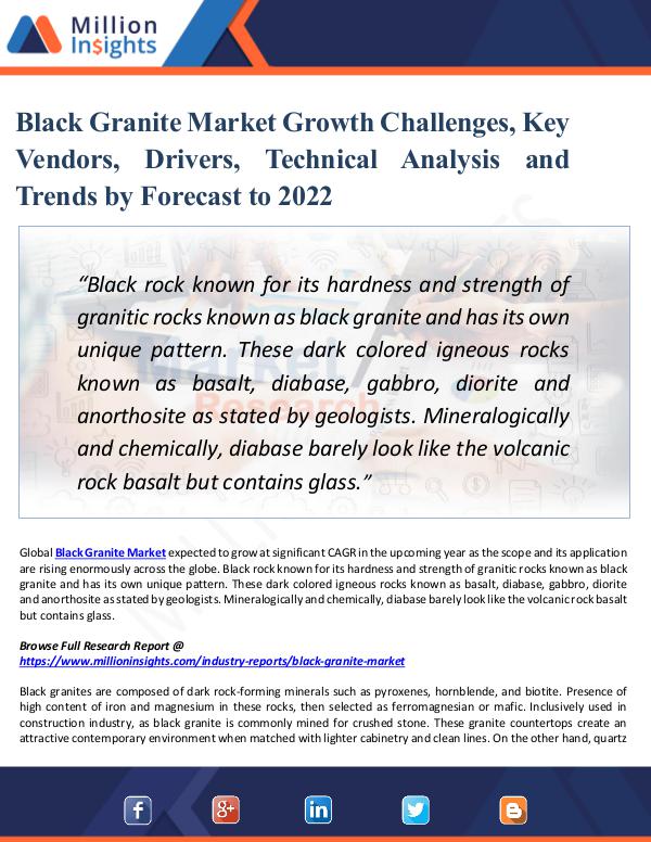 Black Granite Market Growth Challenges, Key Vendor