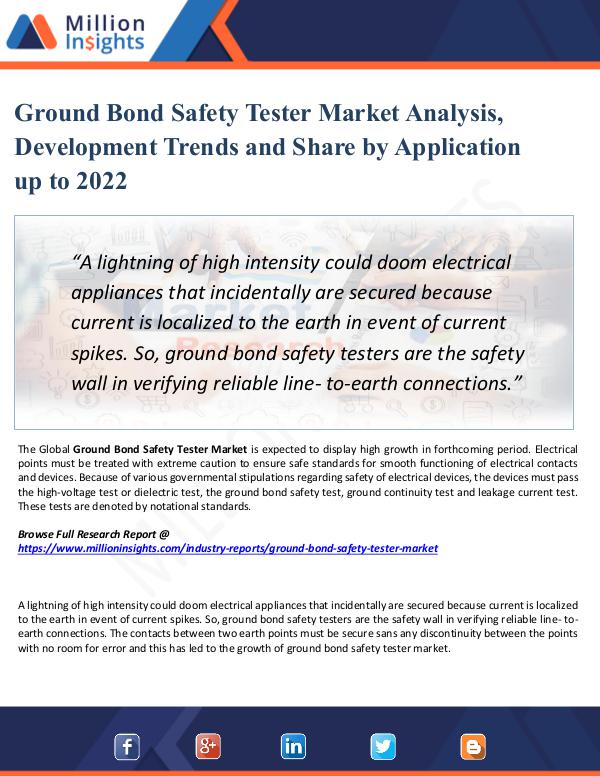Market New Research Ground Bond Safety Tester Market Analysis 2022