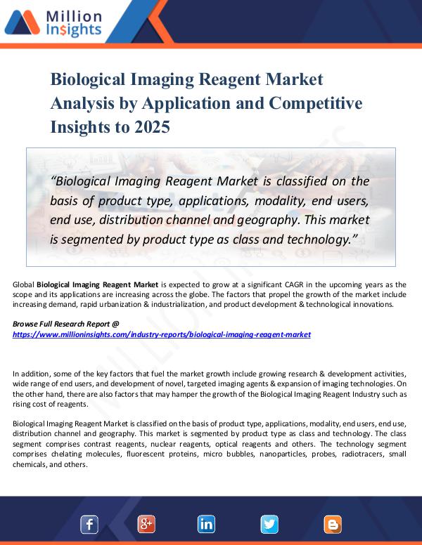 Market New Research Biological Imaging Reagent Market Analysis 2025