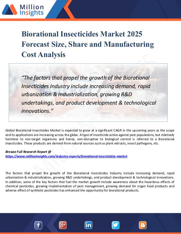Biorational Insecticides Market 2025 Forecast Size