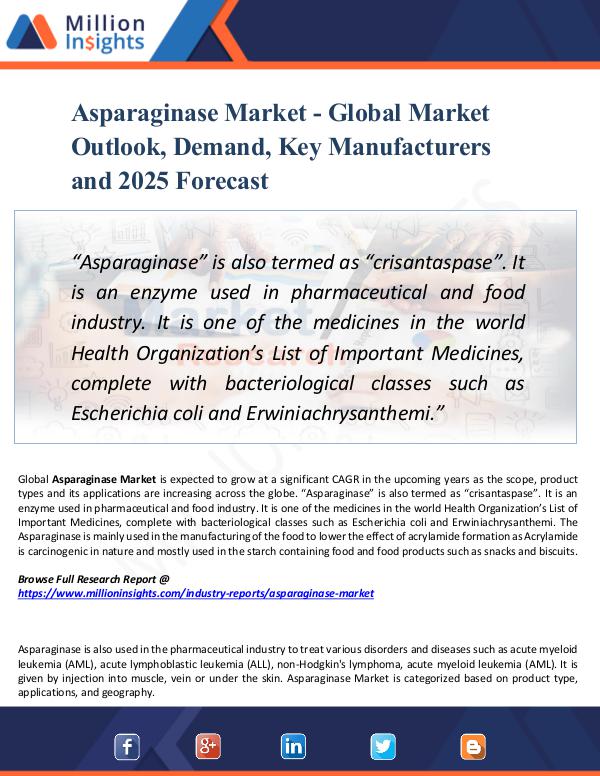 Asparaginase Market - Global Market Outlook, 2025