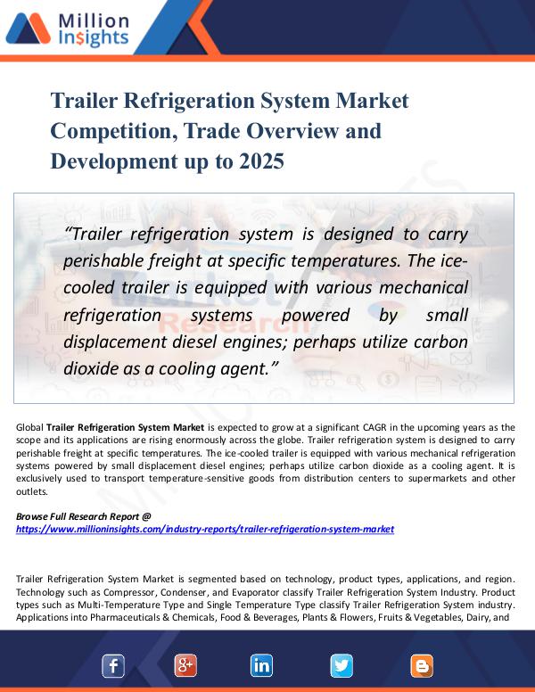 Market Research Analysis Trailer Refrigeration System Market Competition,