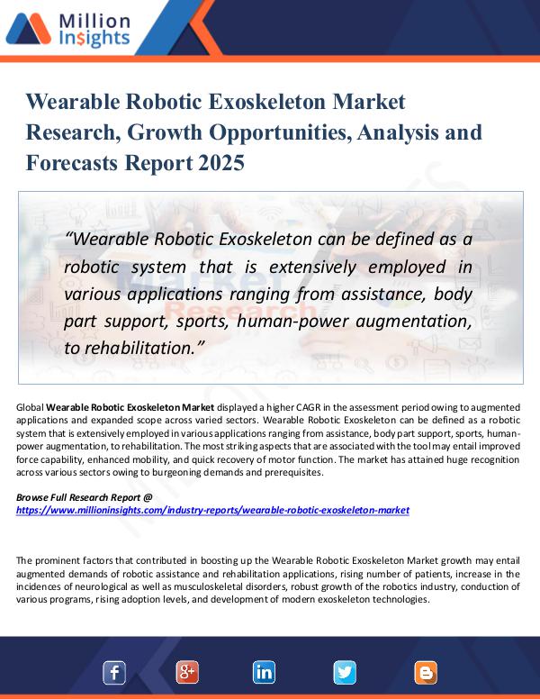 Wearable Robotic Exoskeleton Market Research 2025