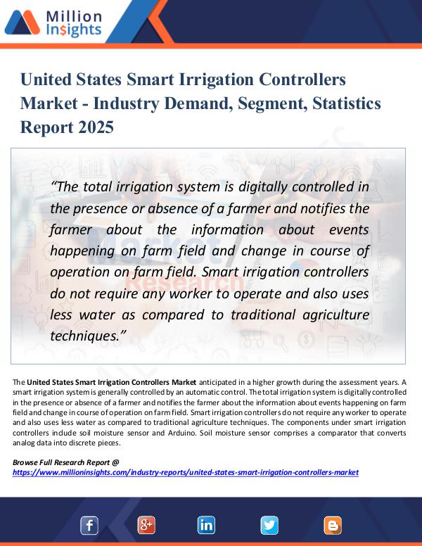 Market Research Analysis United States Smart Irrigation Controllers Market