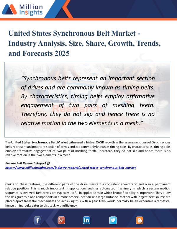 United States Synchronous Belt Market 2025