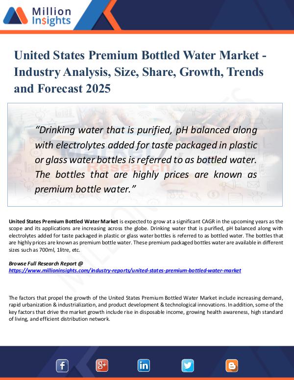 Market Research Analysis United States Premium Bottled Water Market 2025
