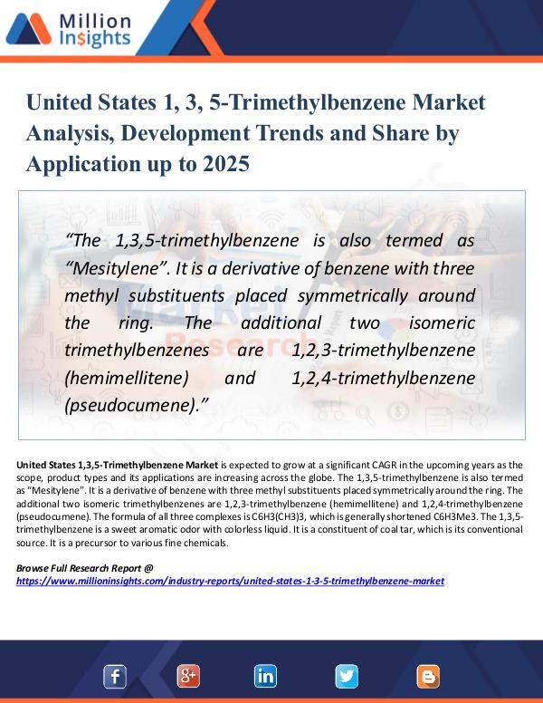 Market Research Analysis United States 1, 3, 5-Trimethylbenzene Market 2025