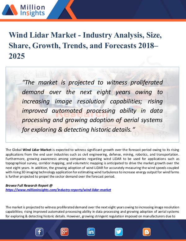 Market Research Analysis Wind Lidar Market - Industry Analysis, Size, Share