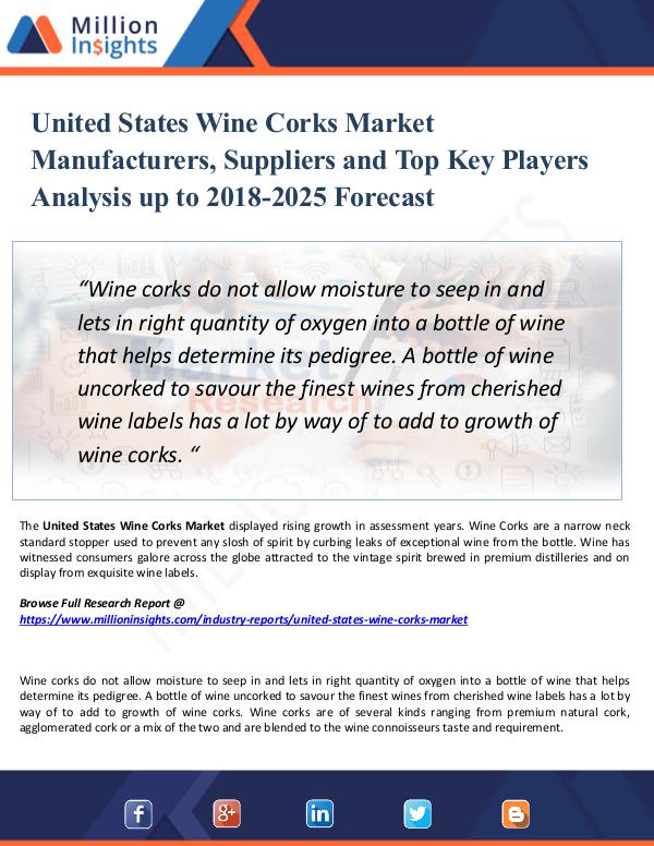 Market Research Analysis United States Wine Corks Market Manufacturers 2025
