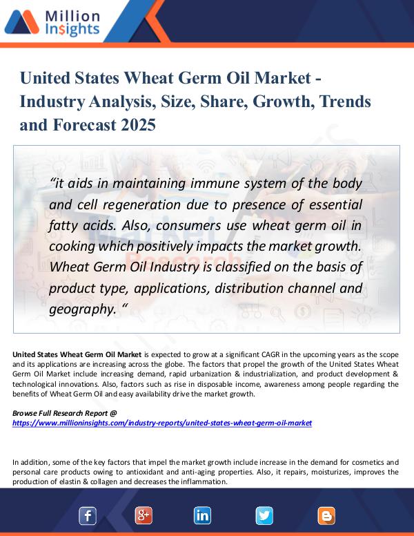 Market Research Analysis United States Wheat Germ Oil Market Growth