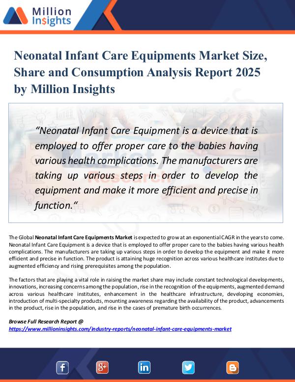 Market Research Analysis Neonatal Infant Care Equipments Market Size, Share