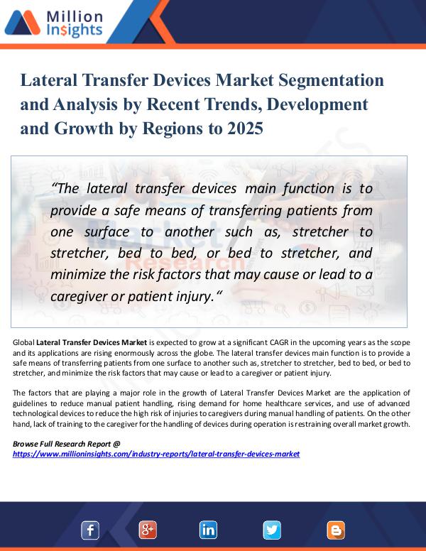 Lateral Transfer Devices Market Segmentation 2025