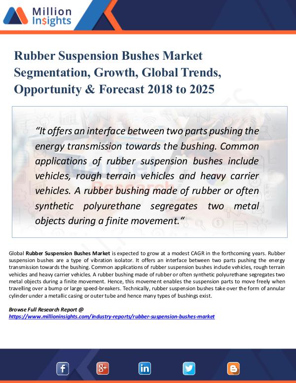 Market Research Analysis Rubber Suspension Bushes Market Segmentation 2025