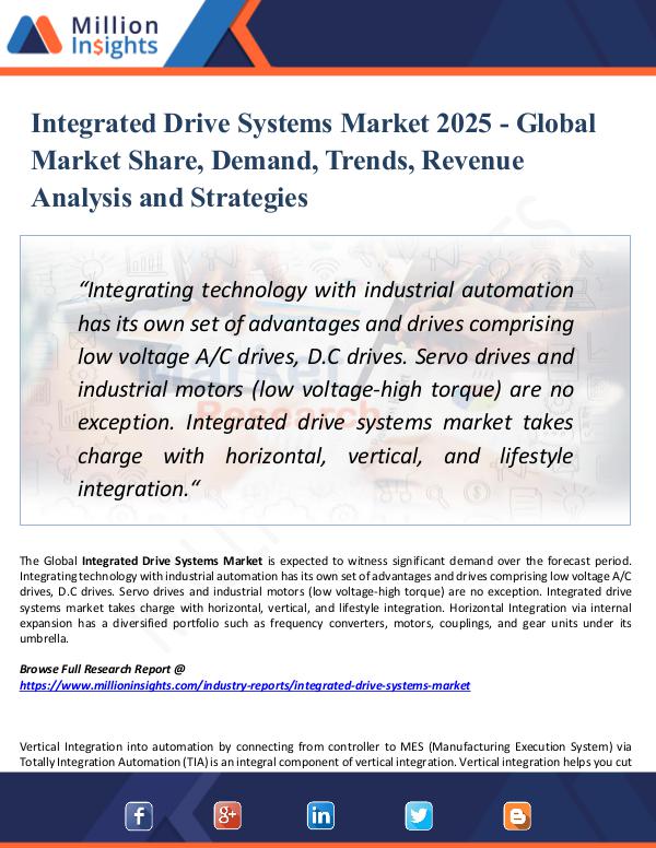 Integrated Drive Systems Market 2025 - Report