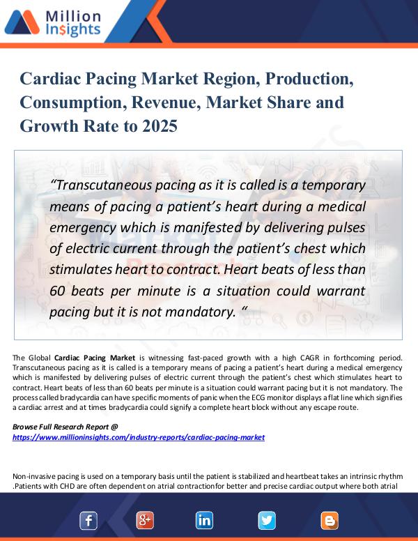 Market Research Analysis Cardiac Pacing Market Region, Production, 2025