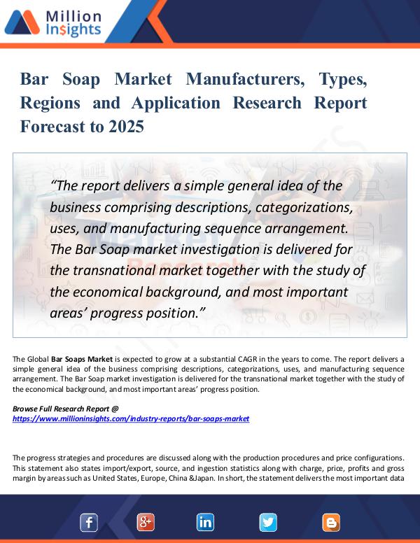 Market Research Analysis Bar Soap Market Manufacturers, Types, Regions 2025