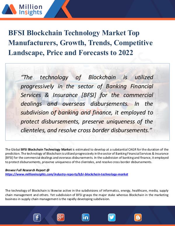 Market Research Analysis BFSI Blockchain Technology Market Top Manufacturer