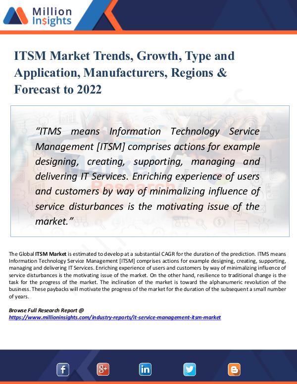ITSM Market Trends, Growth, Type and Application