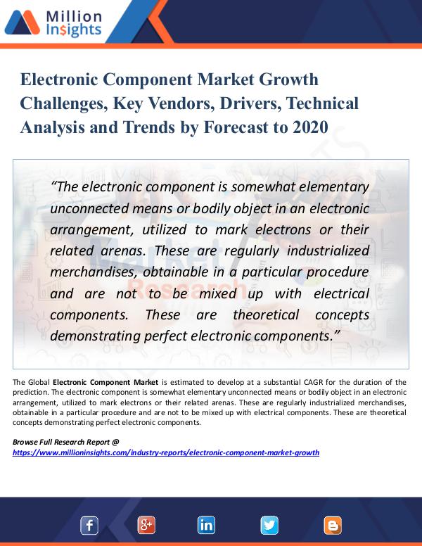 Electronic Component Market Growth Challenges, Key