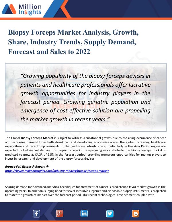Market Research Analysis Biopsy Forceps Market Analysis, Growth, Share