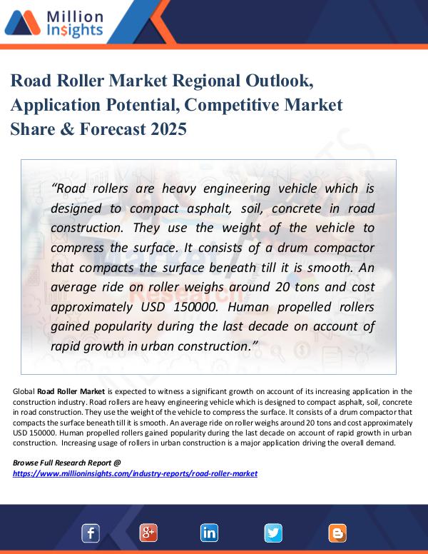 Road Roller Market Regional Outlook, Application