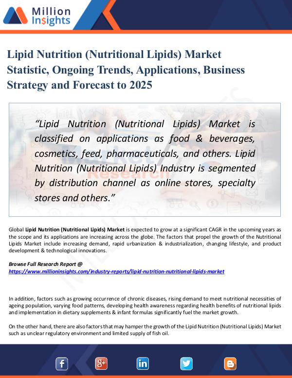 Lipid Nutrition (Nutritional Lipids) Market 2025