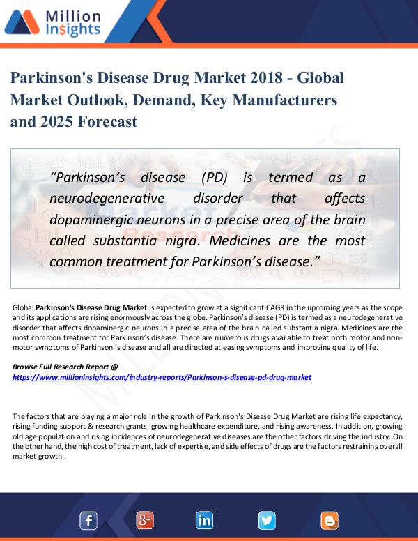 Parkinson's Disease Drug Market Report 2025