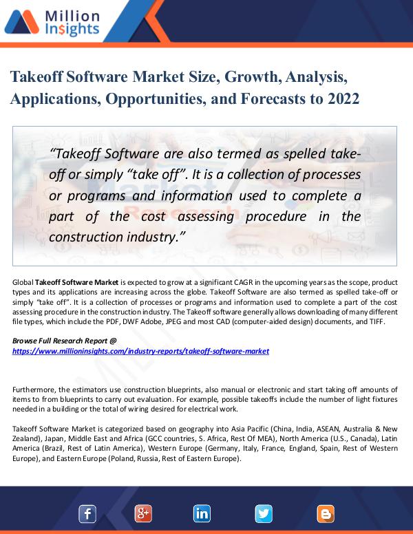Takeoff Software Market Size, Growth, Analysis