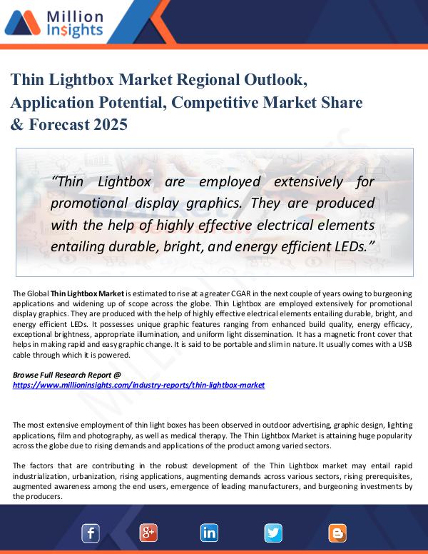 Thin Lightbox Market Regional Outlook, Application