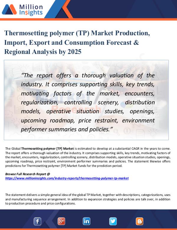 Thermosetting polymer (TP) Market Production, 2025
