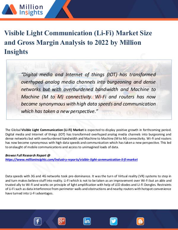 Visible Light Communication (Li-Fi) Market Size