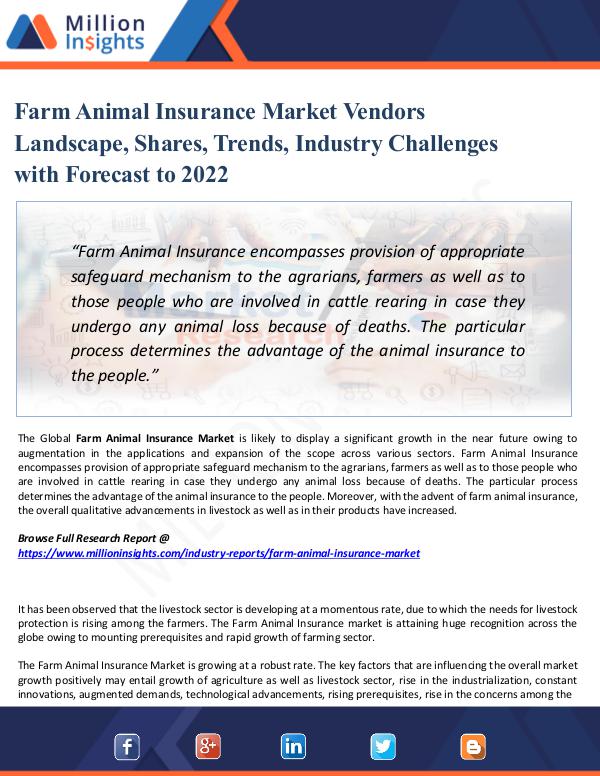 Market Share's Farm Animal Insurance Market Vendors Landscape,