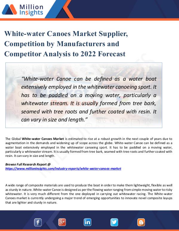 Market Share's White-water Canoes Market Supplier, Competition