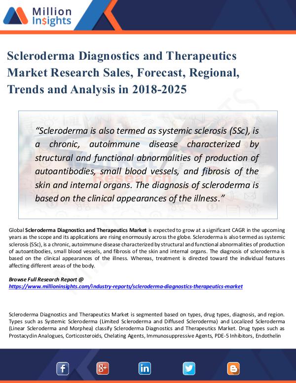 Scleroderma Diagnostics and Therapeutics Market