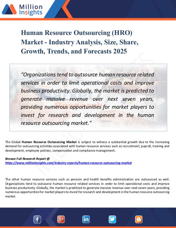 Market Share's Human Resource Outsourcing (HRO) Market - Report