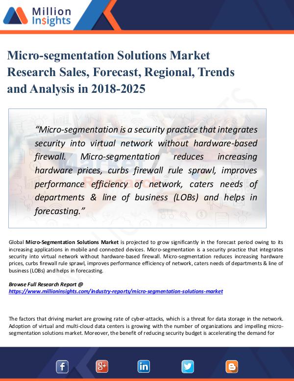 Micro-segmentation Solutions Market Research Sales