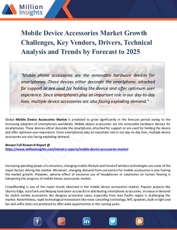 Mobile Device Accessories Market Growth Challenges