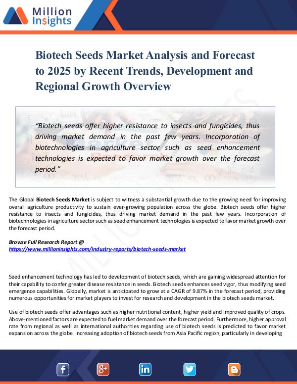 Market Share's Biotech Seeds Market Analysis and Forecast to 2025