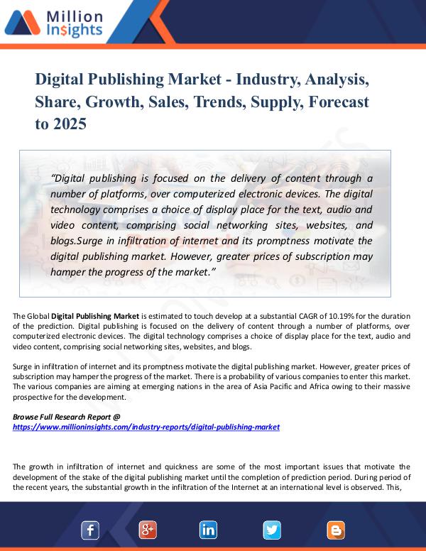 Digital Publishing Market - Industry, Analysis,