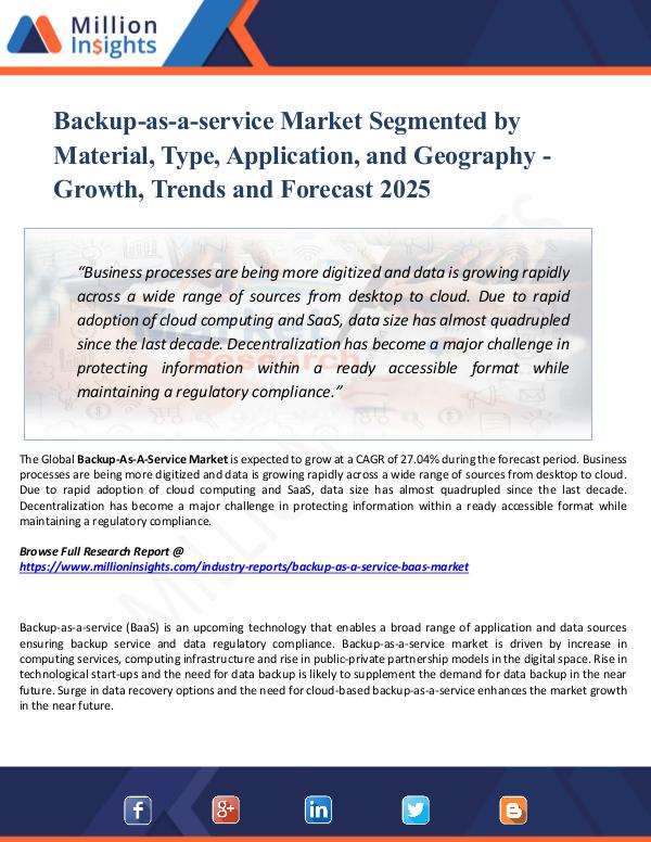 Backup-as-a-service Market Segmented by Material