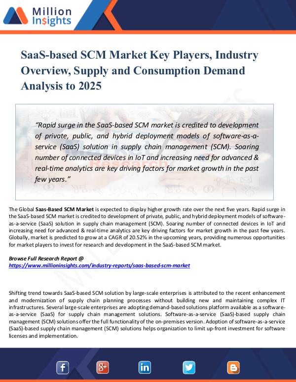 SaaS-based SCM Market Key Players, Industry 2025